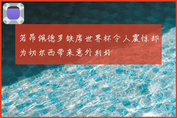 若昂佩德罗缺席世界杯令人震惊却为切尔西带来意外利好